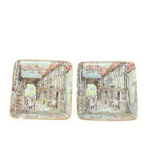 Vintage Crown‎ Inn Trinket Dishes, Antique Change Tray Set, Decorative ashtray